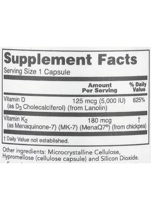 K2 Mk-7 & D3 60 Veg Caps Protocol for Life Balance (315885865)