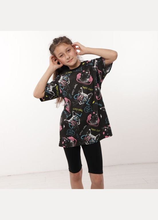 Черный летний подростковый костюм для девочки kst-24-1 gbi teens Габби