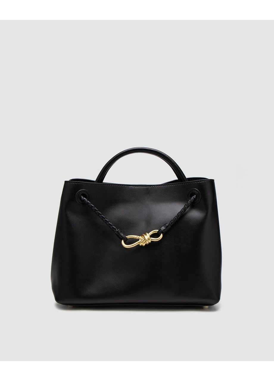 Сумка жіноча Andiamo Medium Leather Tote Bag in Black No Brand (355343388)
