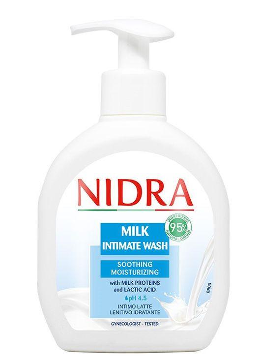 Гель для интимной гигиены Латте с дозатором Nidra Moisturizing Milk Intimate Wash 300 мл Malizia (369717739)