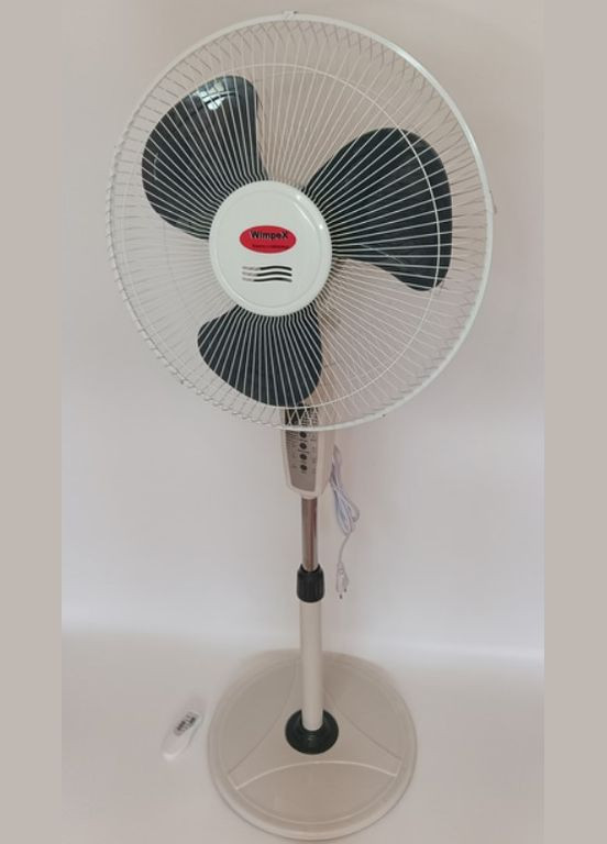 Напольный вентилятор 100 Вт с пультом ДУ белый (2104618588) Wimpex WX 1604 RC (335237563)