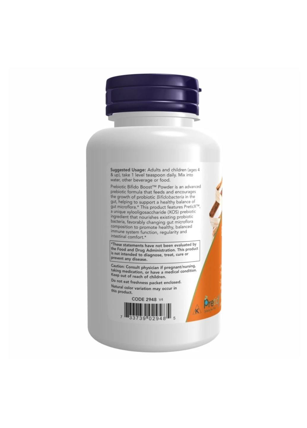 Добавка Prebiotic Bifido Boost Powder - 85g Now Foods (280899515)