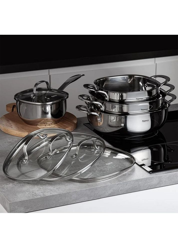 Ківш із кришкою Exclusive Pro 1,5 л 5540 Fissman (373216461)