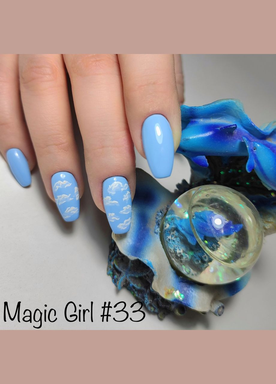 Гельлак 33 небесно голубой 8 мл Magic Girl (303635605)