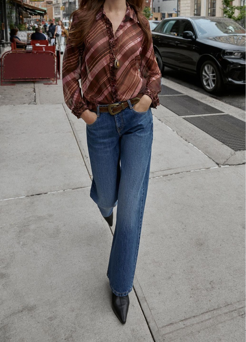 Комбинированная блузка Zara