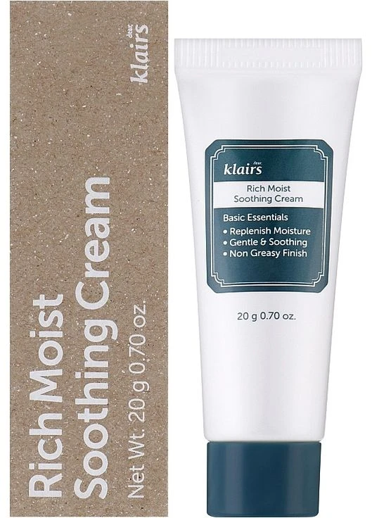 dear, Klairs Крем для глубокого увлажнения кожи Rich Moist Soothing Cream 20 мл — Крем, Южная Корея (381379430)