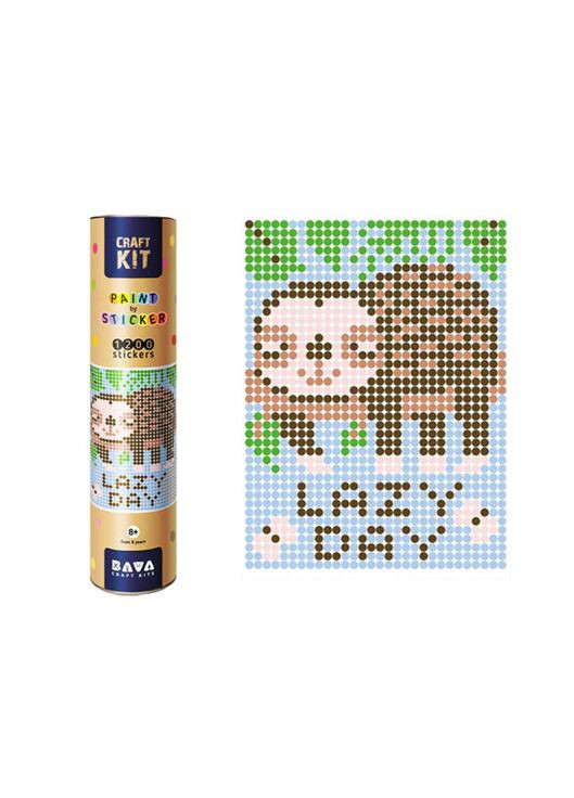 Картина за номерами стікерами в тубусі "Лінивий" 1200 стікерів. 1821, УМНЯШКА (302386331)