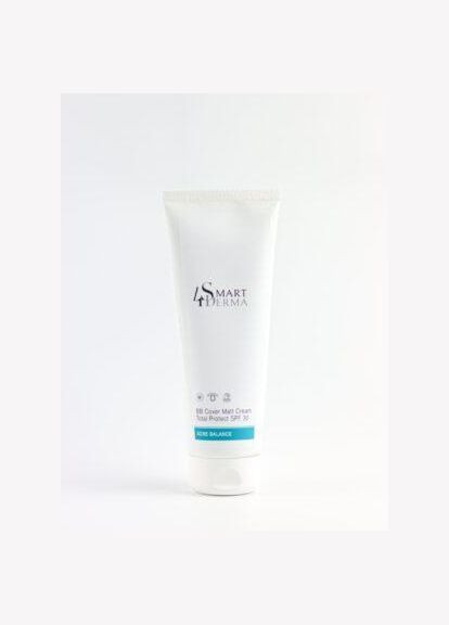 Матуючий ВВ крем SPF 30 для захисту та вирівнювання тону шкіри BB Cover Matt Cream Total Protect 50 мл Smart4Derma (339049570)