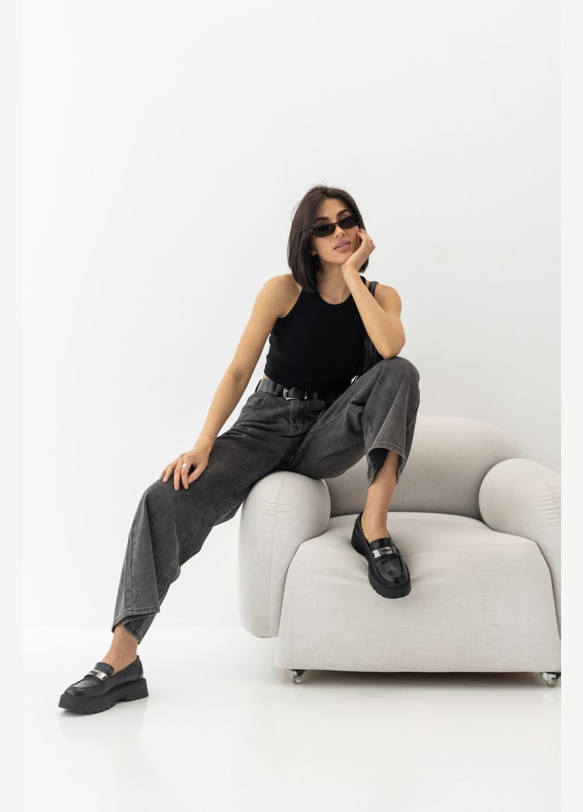 Майка жіноча в рубчик з еластичного трикотажу Lurex — 327088320