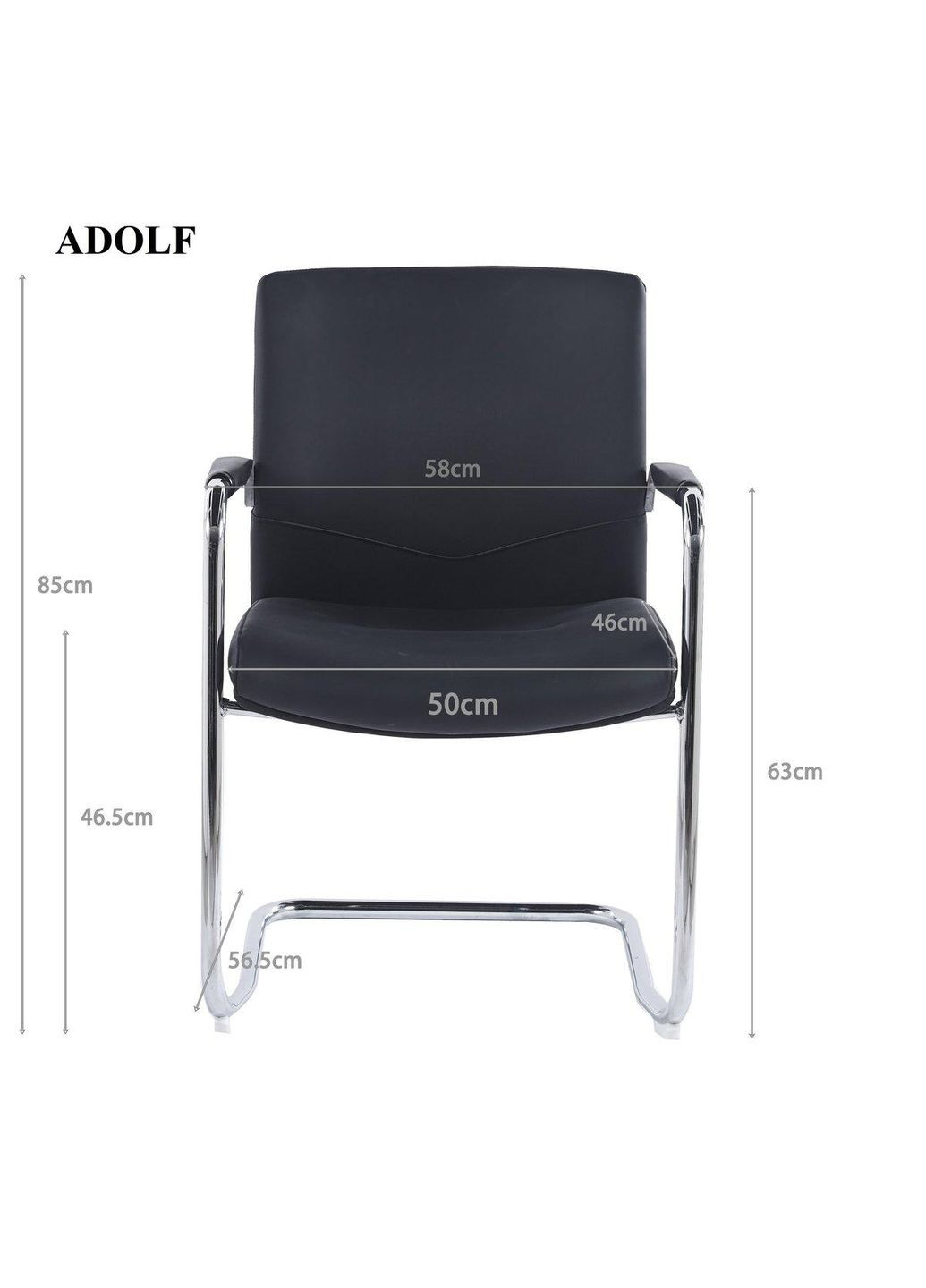 Стул ADOLF черный/хром Intarsio (365461465)