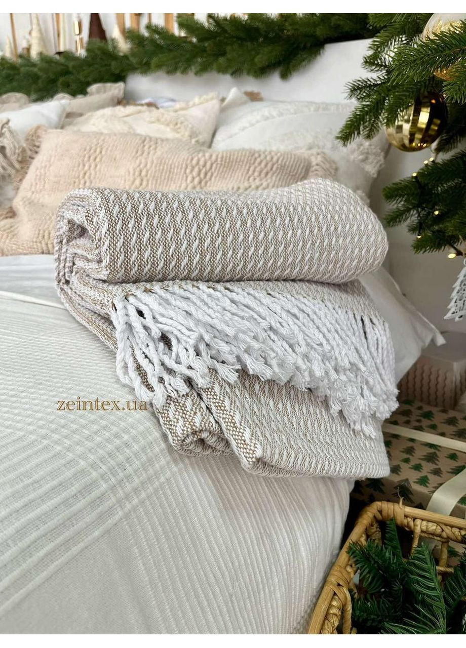 Плед Latvia бавовняний з китицями Lanavitta (361852553)