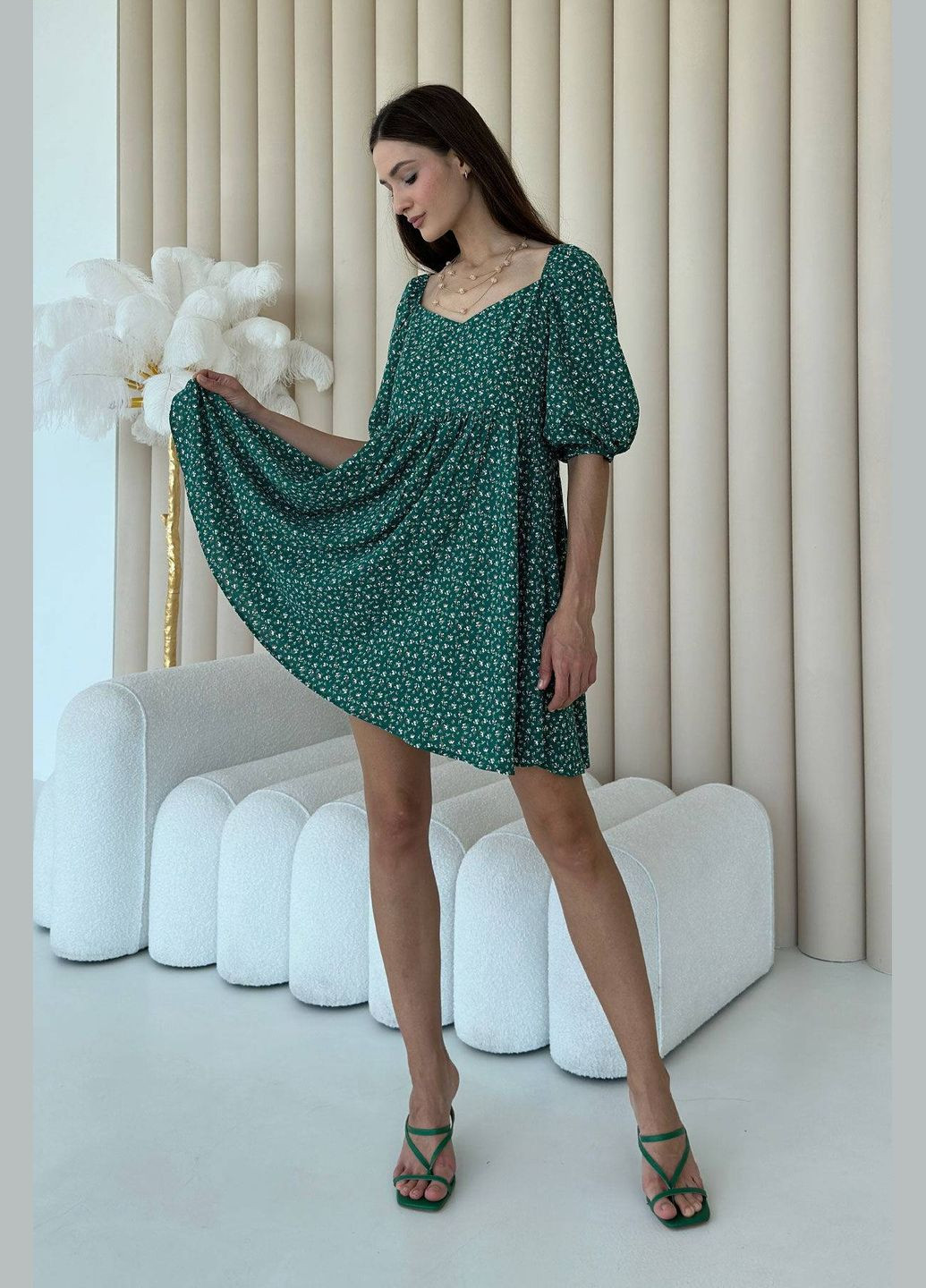 Зелена сукня Nenka з квітковим принтом