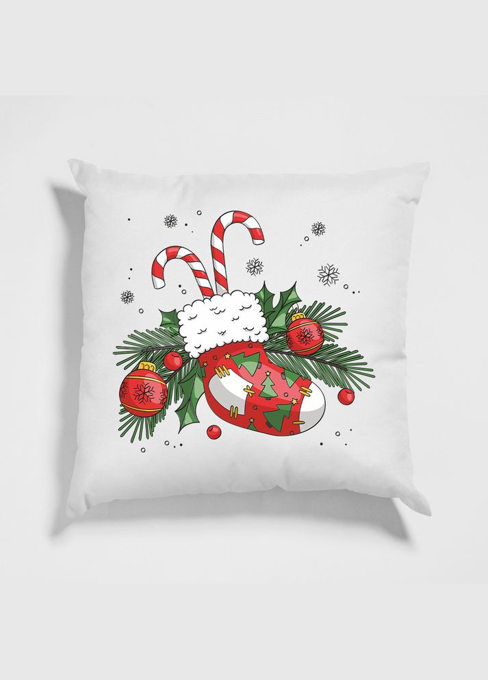 Декоративная подушка с новогодним принтом "Красный Нос Новогодняя" Push IT Кавун (316095823)