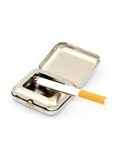 Минипепельница из нержавеющей стали портативная карманная пепельница для сигарет No Brand (306433241)