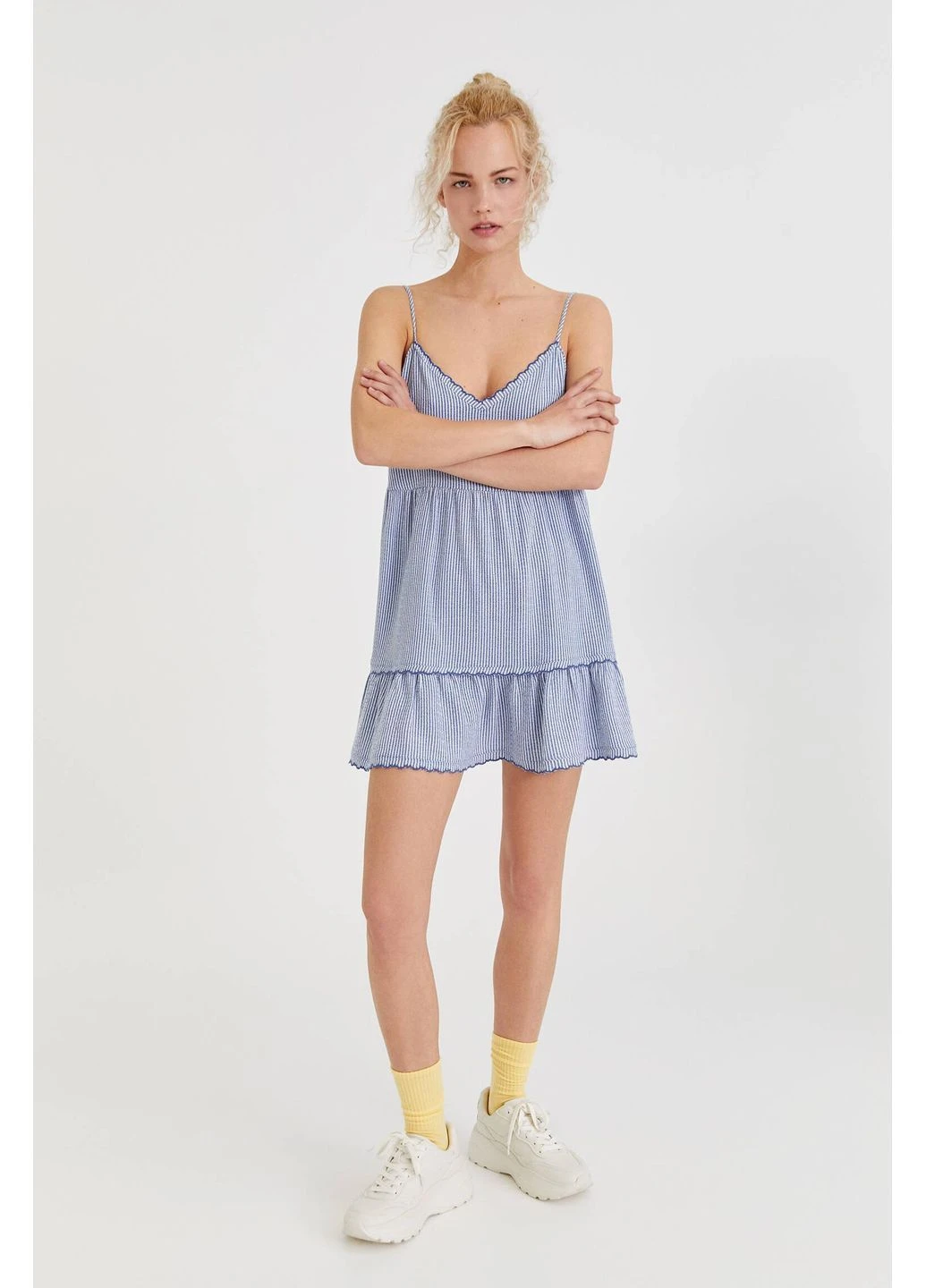 Синя сукня літо,синій в білу смужку, Pull & Bear