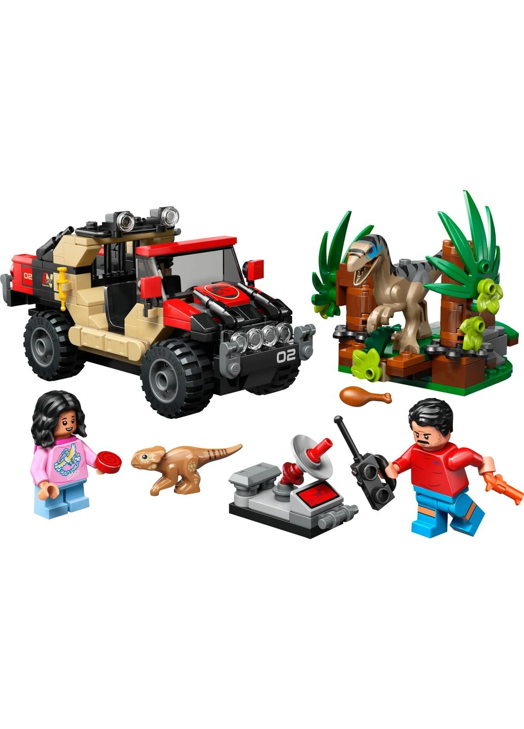 Конструктор Jurassic World Потік по бездоріжжю від раптора Lego (395411261)