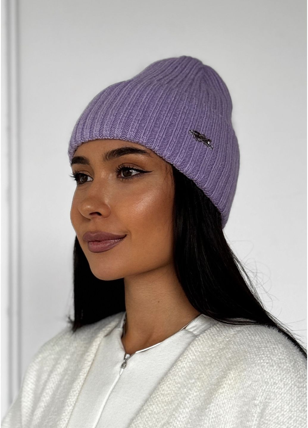 Стильна жіноча шапка рельєфної в'язки INNOE Шапка (366092229)