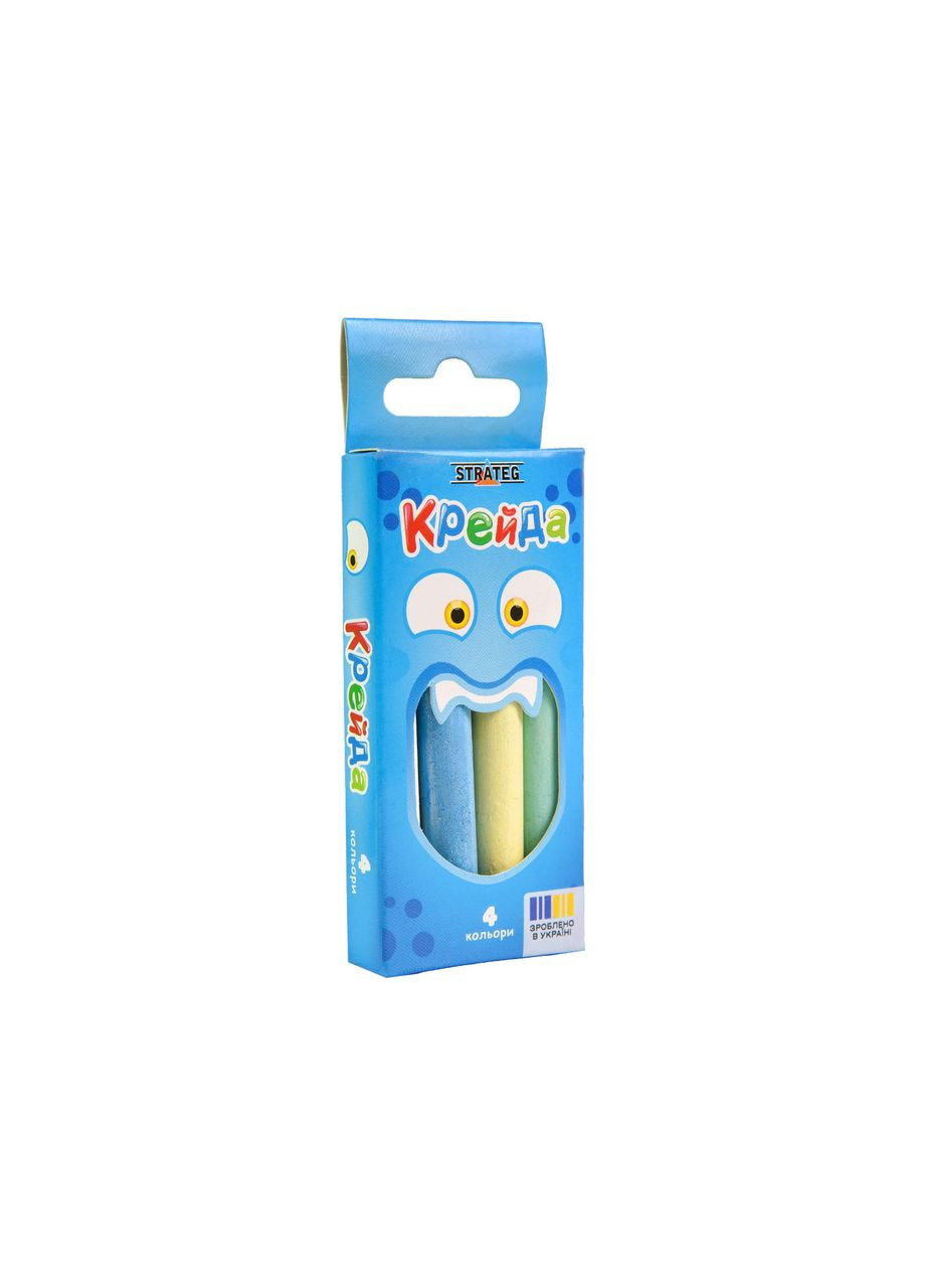 Крейда Маленька кругла - 4 штук різнокольорова (50131) Strateg (362487503)