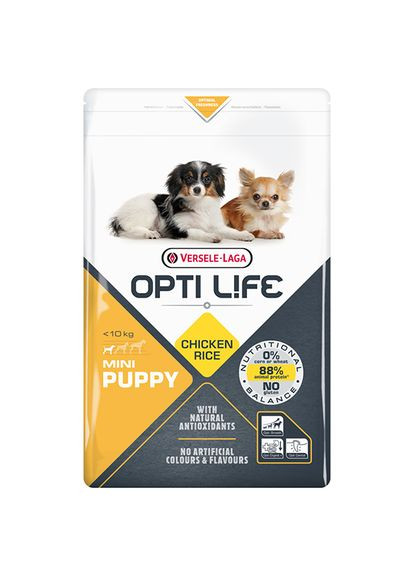 Сухий корм з куркою для цуценят малих порід Opti Life Puppy Mini, 2.5 кг (5410340311561) Versele-Laga (341382551)