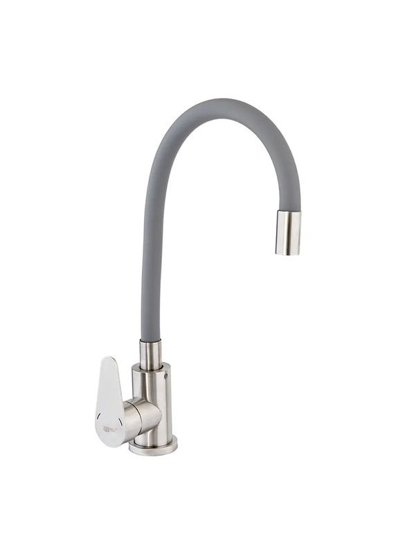 Кухонный смеситель Fox-011 с гибким серым изливом из нержавеющей стали SUS304 – надежный и стильный ZX4834 Zerix (360506377)