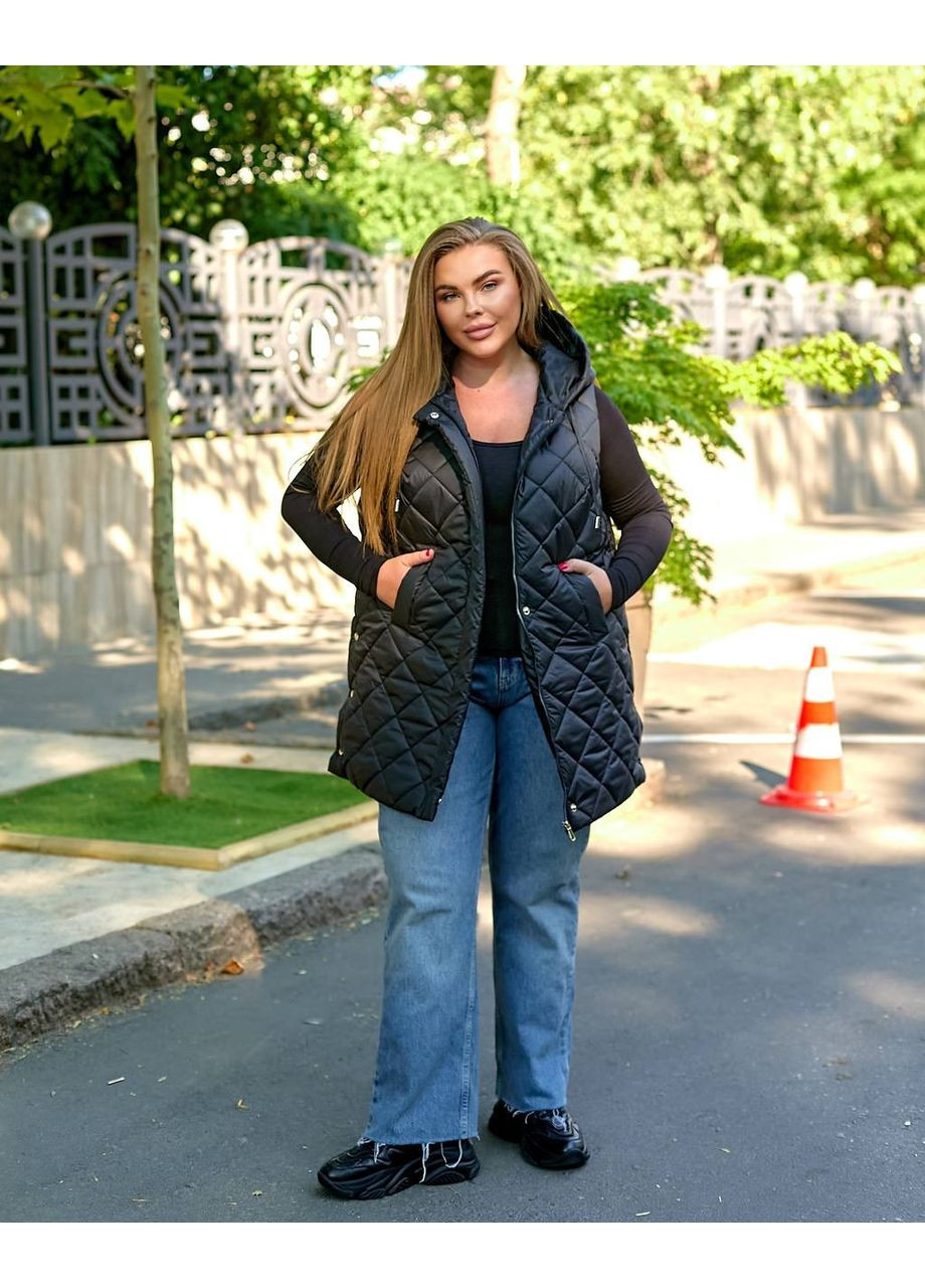 Женский удлиненный демисезонный жилет Nobilitas (356460677)