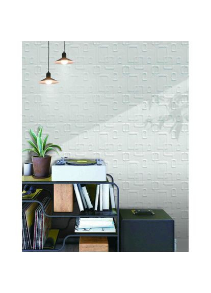 Самоклеюча настінно-стельова 3D панель Модерн білий 700x700x5 мм Loft Expert (300241597)