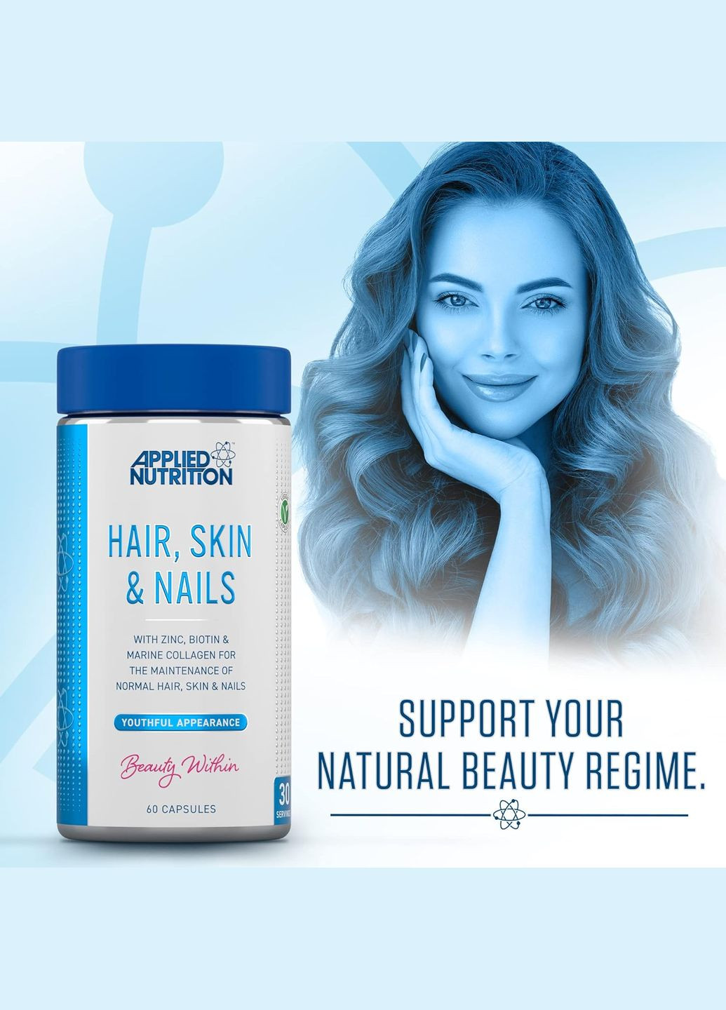 Комплекс для волос, кожи и ногтей HAIR, SKIN & NAILS 60 CAPS Applied Nutrition (298285388)