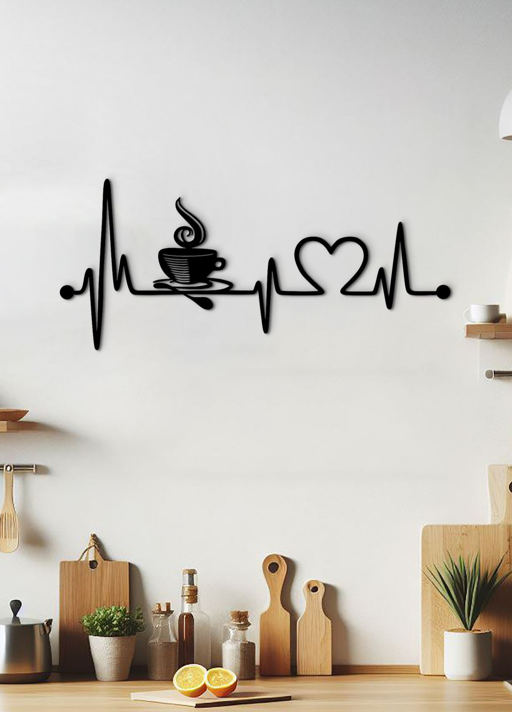 Современная картина на кухню, деревянный декор для дома "Кофе для любимой", декоративное панно 30х13 см Woodyard (291842981)