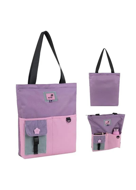 Молодежная сумка-шопер Education teens 586-1 11л Фиолетовый, розовый (K25-586-1) Kite (341827923)