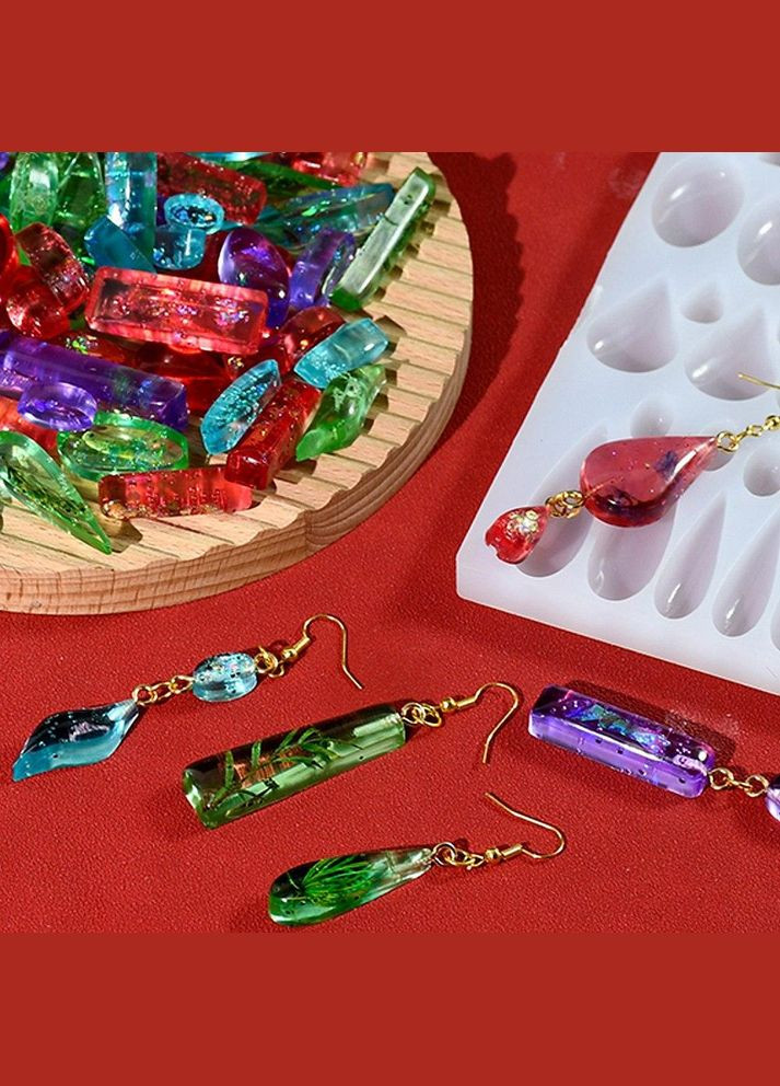 Силиконовая форма Молд кабоны камушки под заливку смолой 206 мм x 146 мм x 10 мм Finding (328265381)