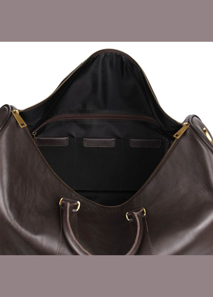 Велика шкіряна дорожня сумка 61 см GC-9551-4lx коричнева Наппа TARWA (300579266)