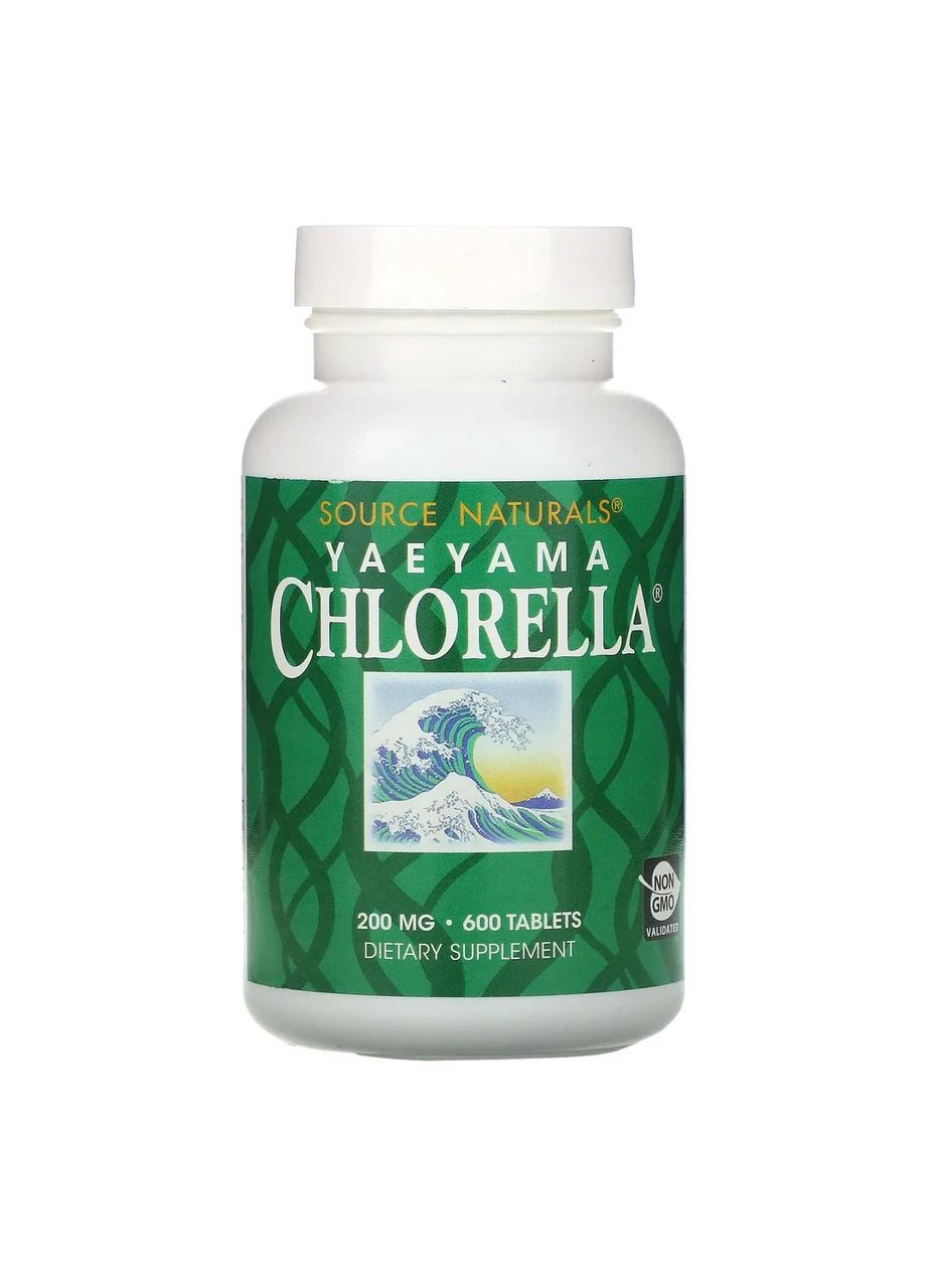 Хлорела Yaeyama Chlorella 200 мг 600 таблеток Source Naturals (361115982)
