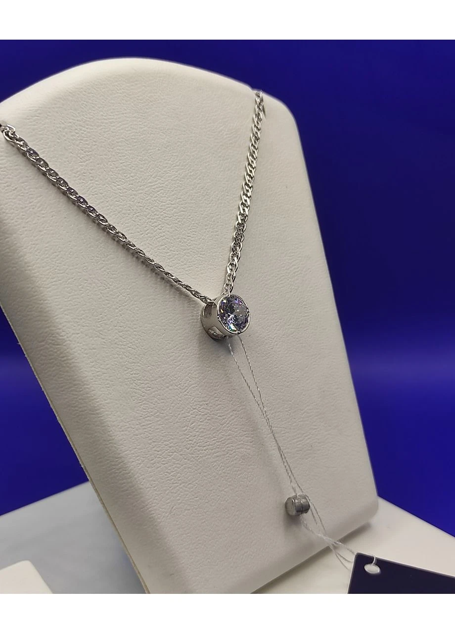 Серебряная подвеска 925 пробы, покрытие родий.Shiny 3156R No Brand (331145227)