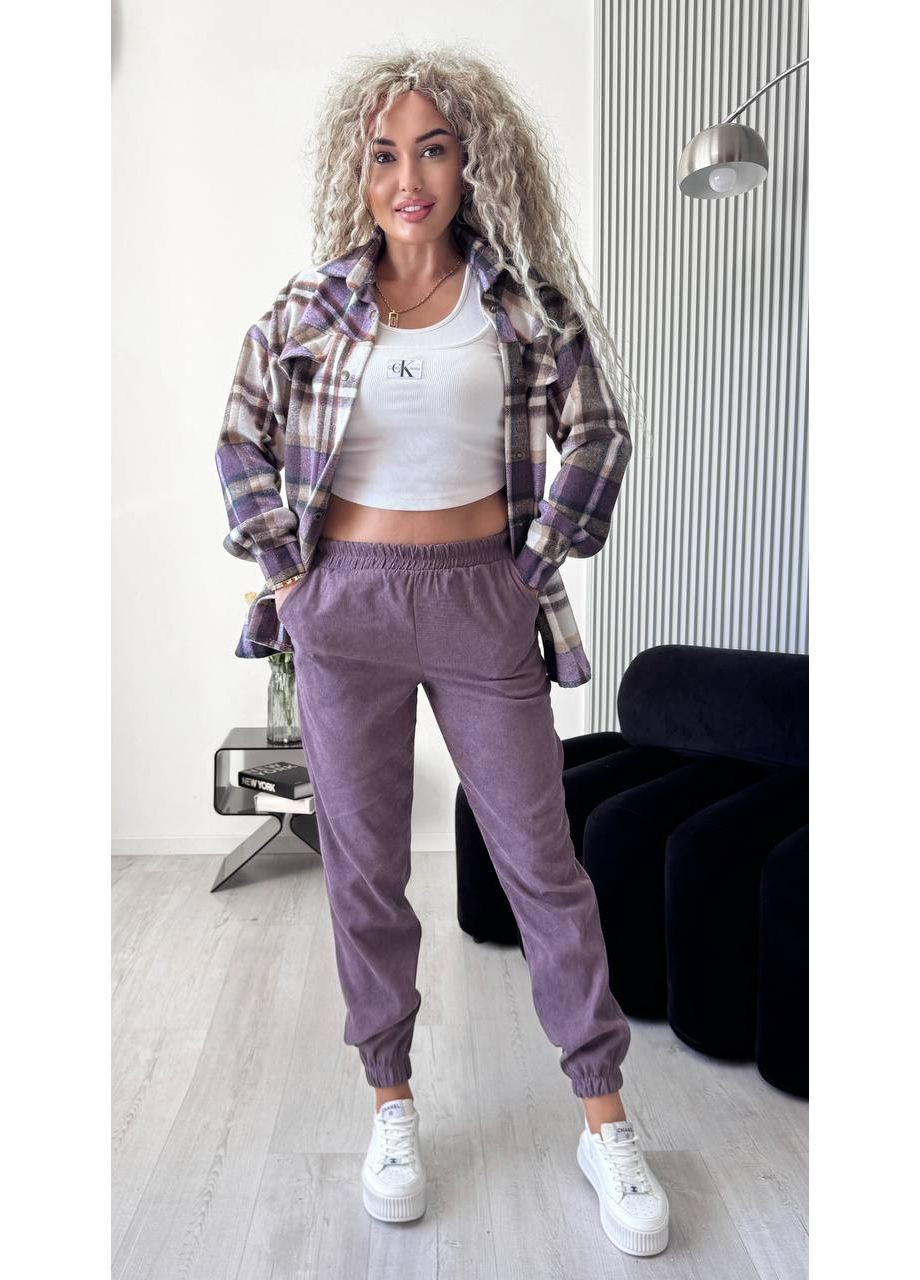 Костюм-двійка сорочка + джогери (розмірна сітка в описі) DK/DL Мода без кордонів (362188915)