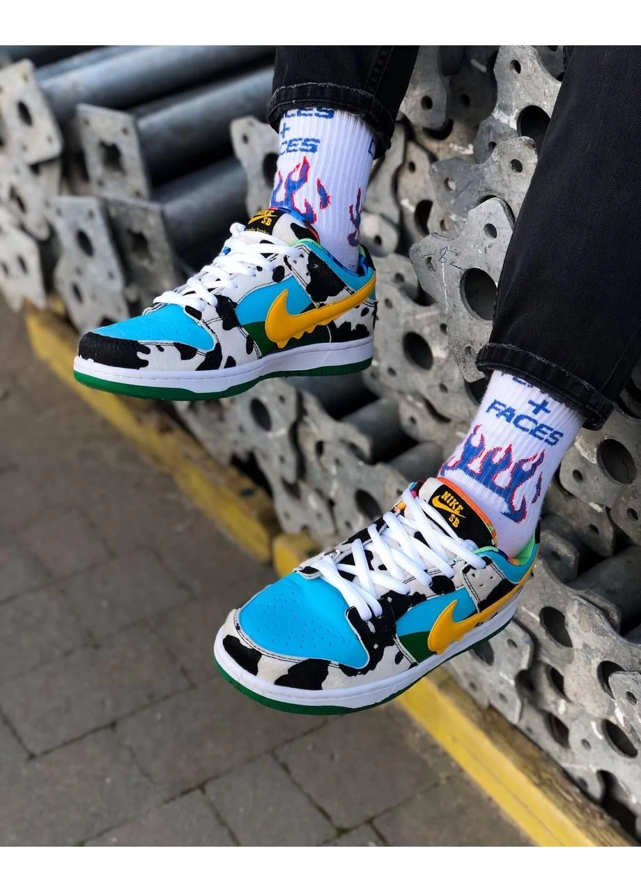 КРОСІВКИ ЖІНОЧІ NIKE SB DUNK BEN & JERRYS НАЙК СБ ДАНК No Brand комбіновані демісезони (367177490)