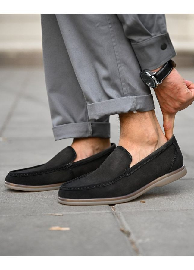 Стильні чоловічі лофери сірі весна/осінь No Brand (362045744)