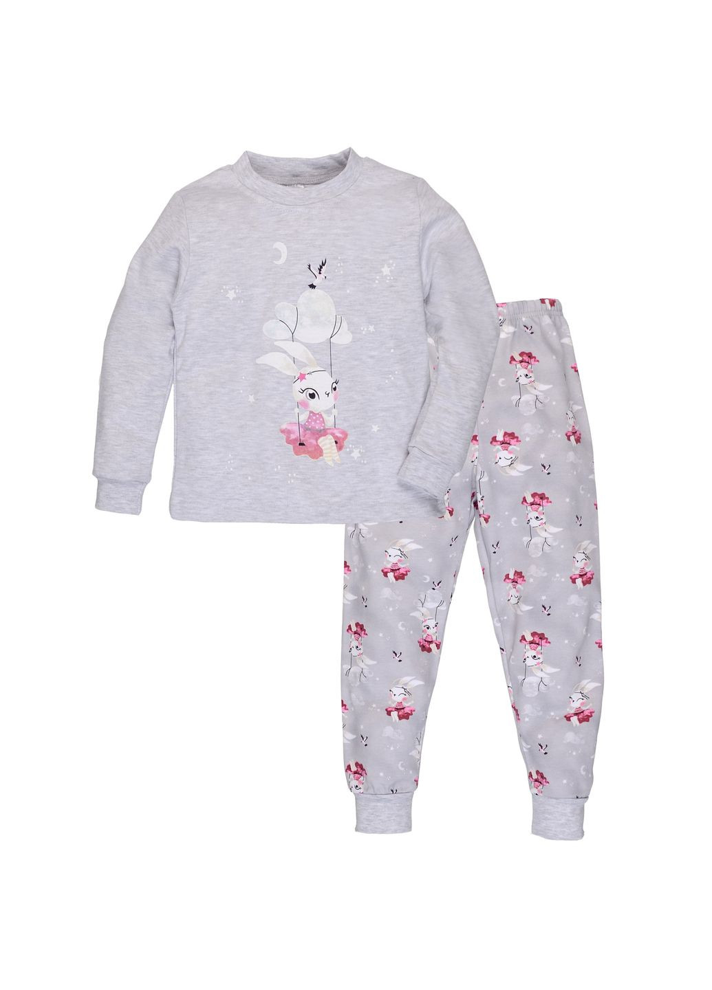 Серая всесезон пижама детская татошка - удобная и стильная кофта + брюки JUGO 0106271сзц