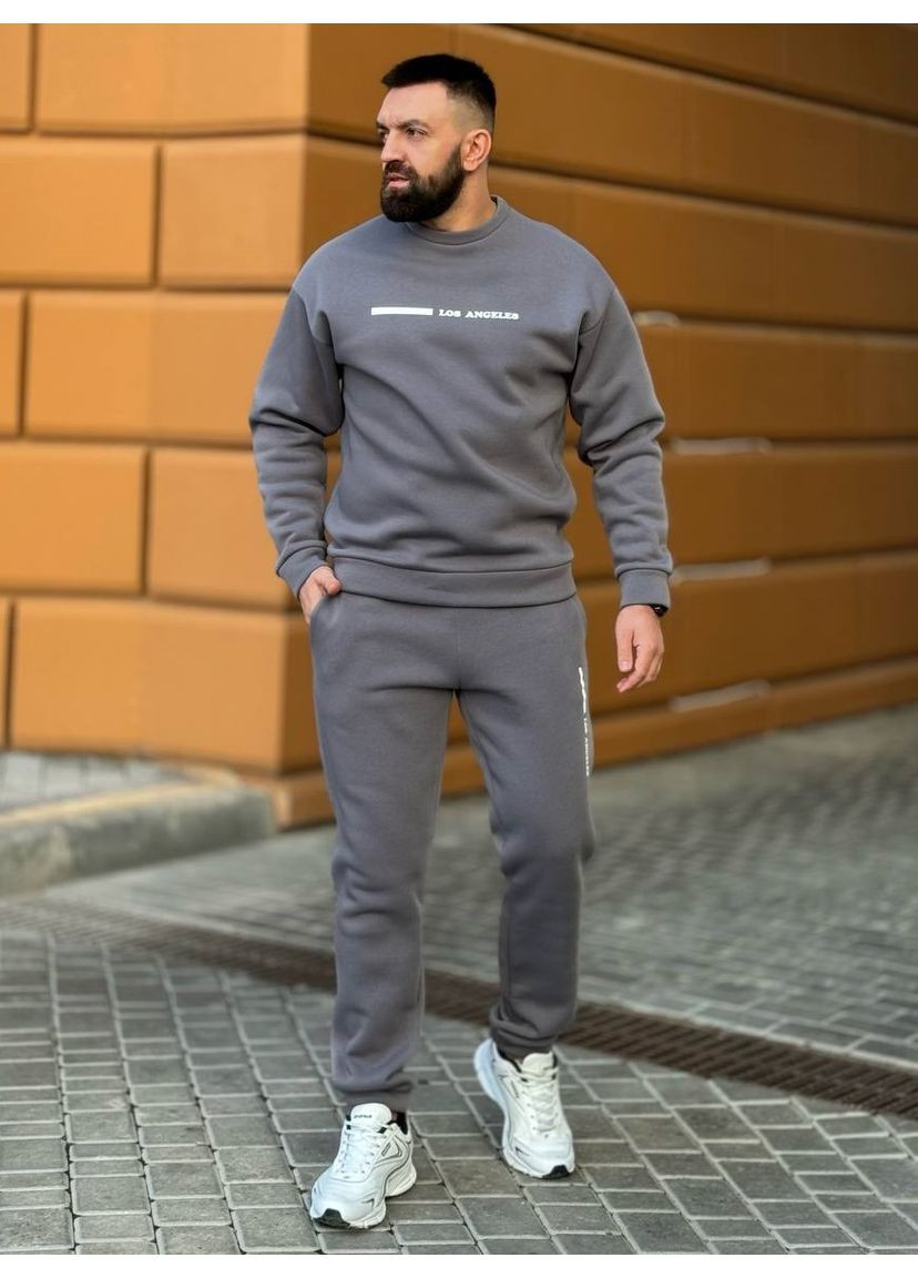 Мужской теплый костюм тринитка на флисе No Brand (361648571)