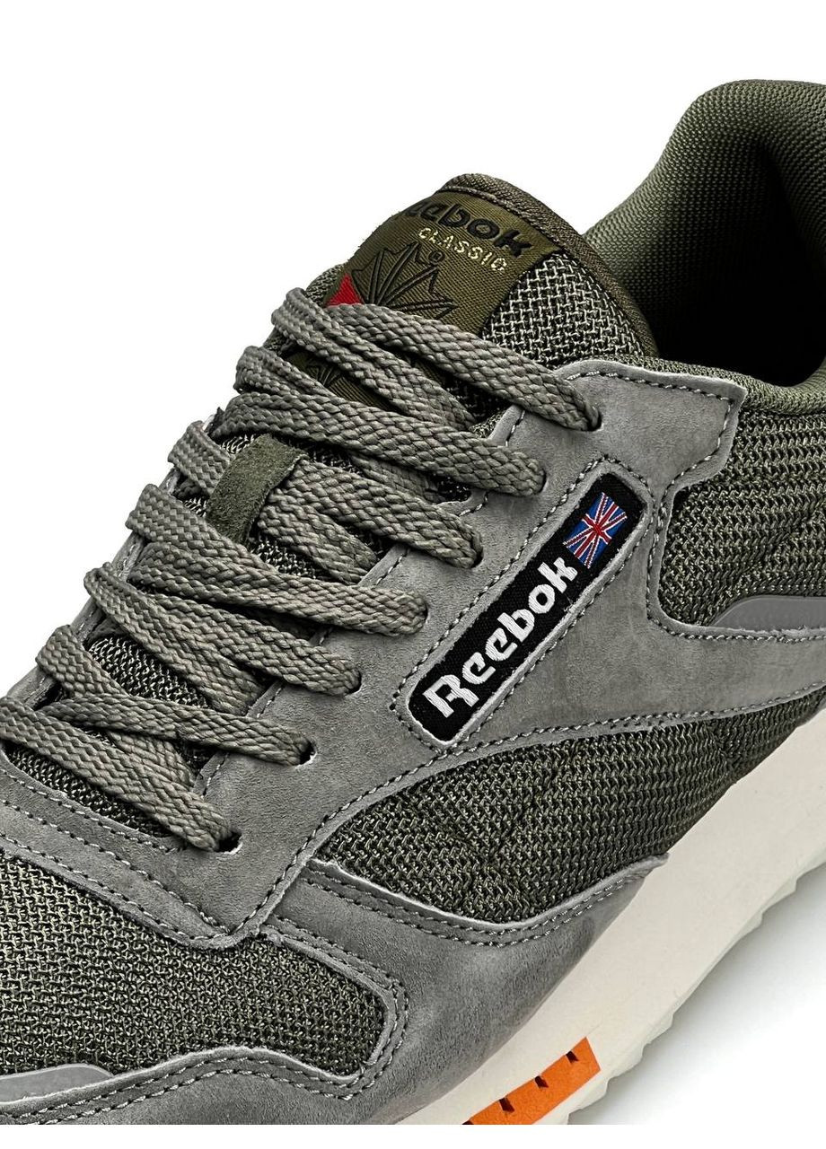 Хакі Осінні кросівки чоловічі reebok khaki white No Brand Classic New
