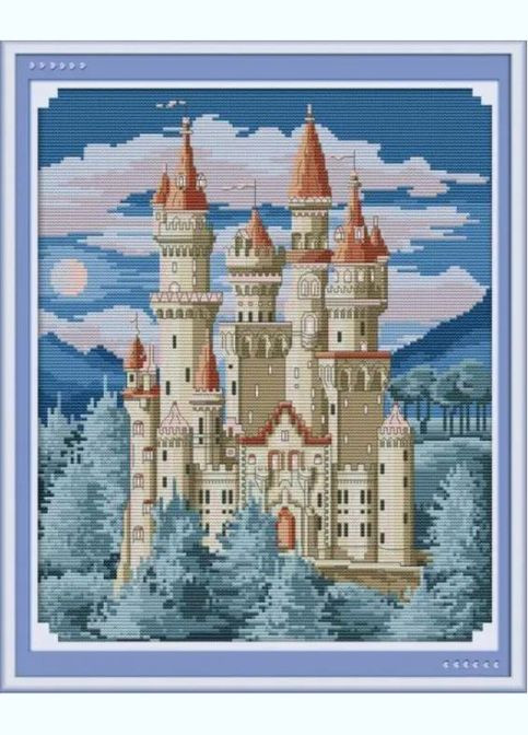 Набір для вишивання за нанесеною на канву схемою "Castle 7" . AIDA 14CT printed, 32*38 см Joy Sunday (313614656)