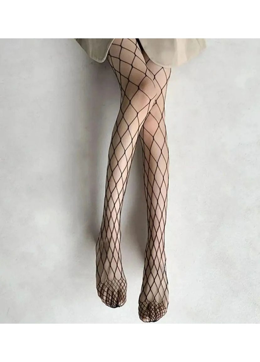 Еротичні чорні колготки в сіточку для дівчат та жінок, Сексуальні міцні колготки в чорному кольорі No Brand колготки в сіточку чорні (360428751)