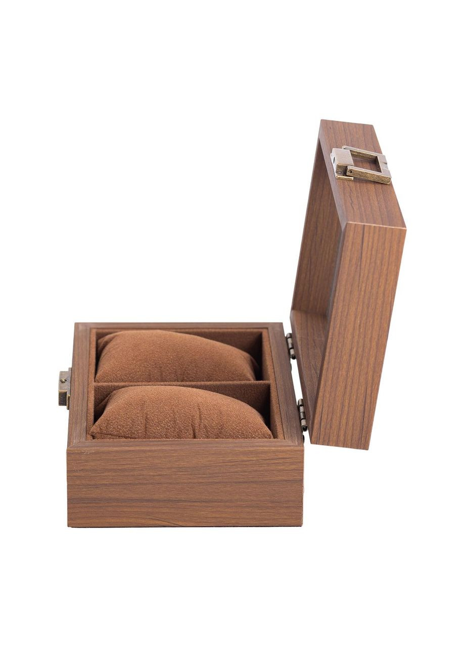 Дерев'яна скринька для наручного годинника 16.5×12×7.5 см на 2 відсіки HP-5-10 Yiwu (353505134)