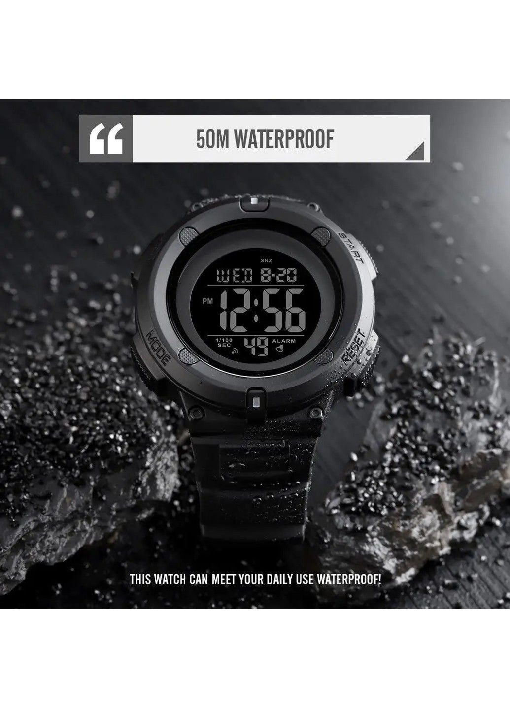 Чоловічий спортивний годинник 1527 (Чорний) Skmei (313653792)