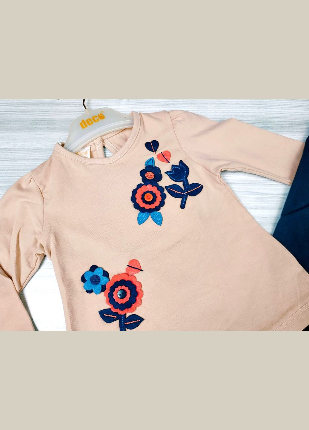 Комбинированный демисезонный комплект для девочки flowers розовый 4759 No Brand