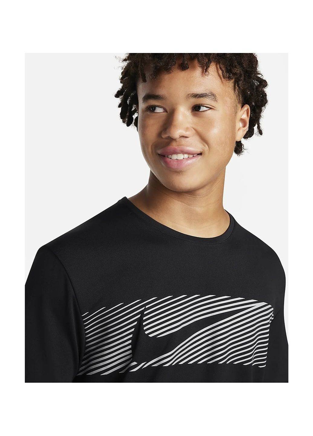 Чорна футболка чоловіча dri-fit uv miler flash black Nike