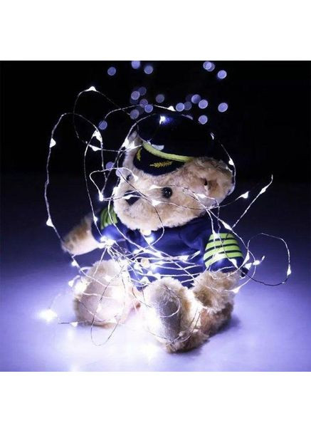 Гірлянда світлодіодна Капля Роси нитка 50 LED 5м від батарейок та USB холодний білий LTL (299314448)