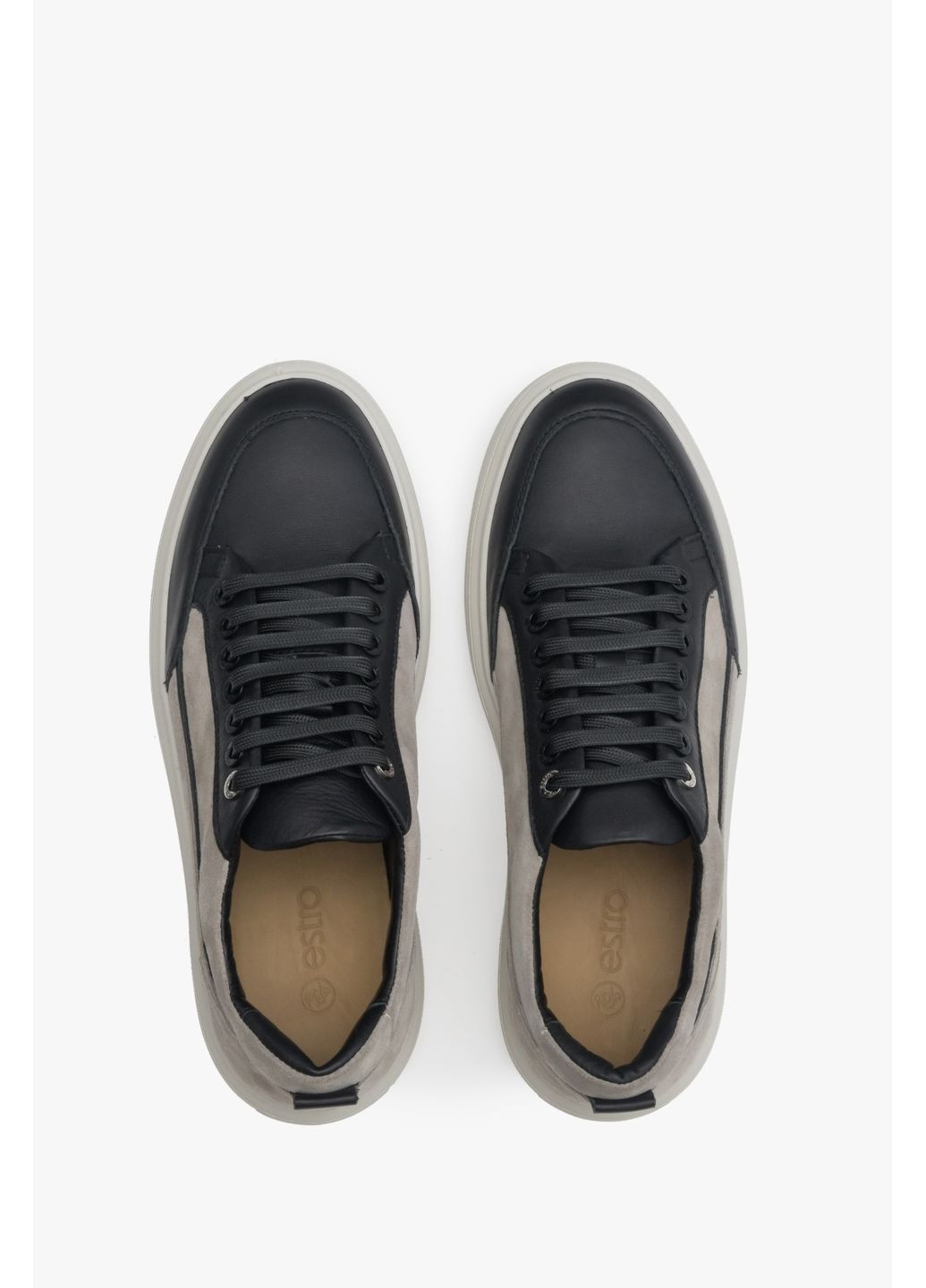 Чорні кеди низькі, колір чорний Estro