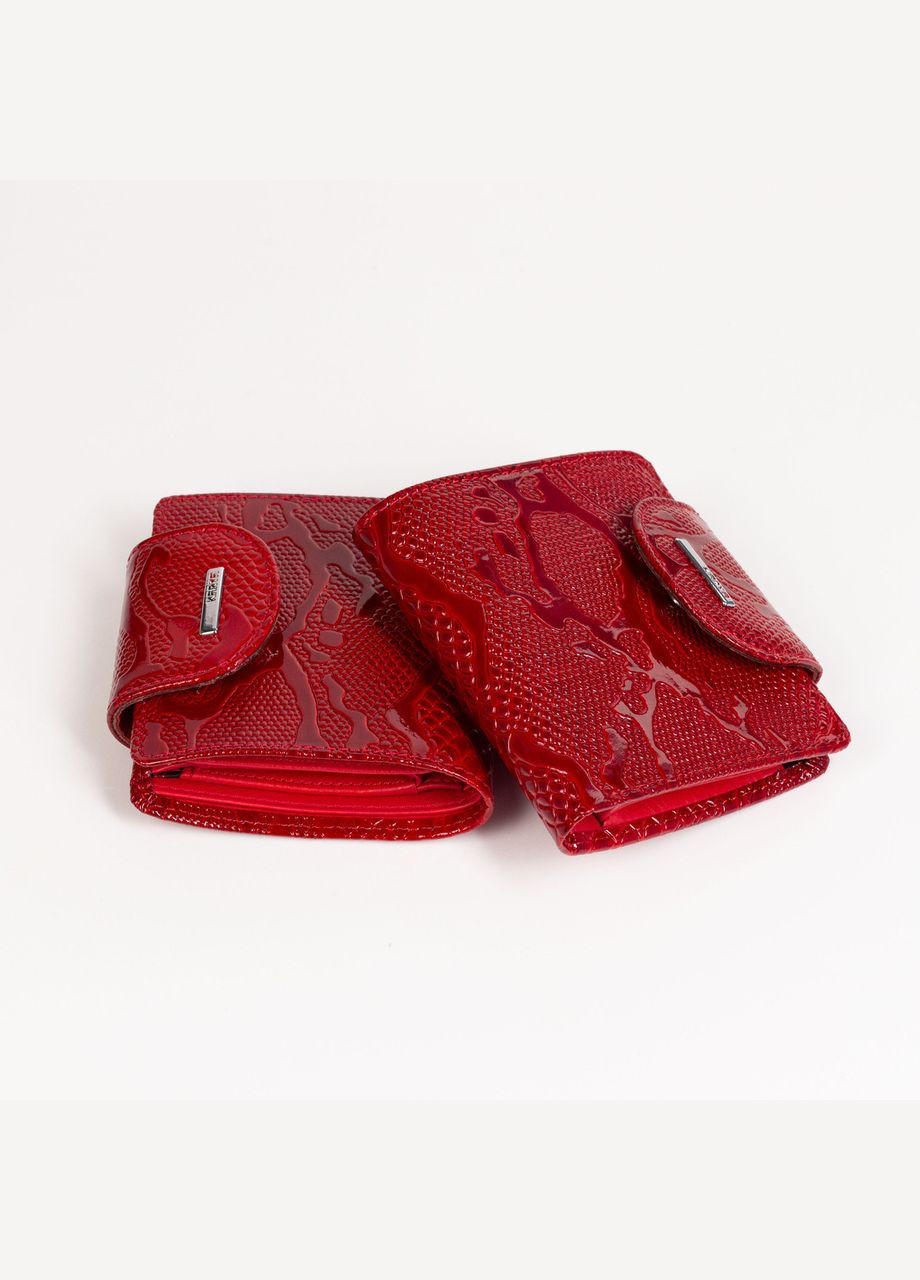 Маленький женский кошелек кожаный красный 1052019 Karya (261481847)