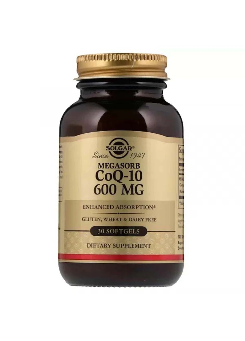 Коэнзим Megasorb CoQ-10 600 mg 30 Softgels Solgar (301770414)