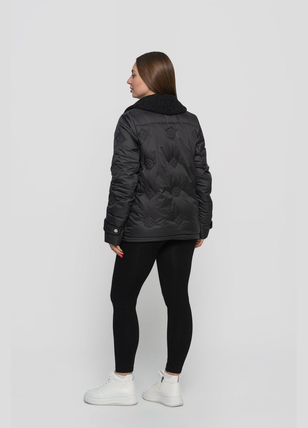 Черная демисезонная куртка женская короткая viton куртка-пиджак Vicco